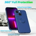 thumbnail image 4 of For iPhone 14 Case, Slim Silicone | 360° Ring Holder Kickstand | Support Car Mount | Soft Gel Rubber Hybrid Bumper For iPhone 14 Phone Cover for Girls Women,Black, 4 of 8