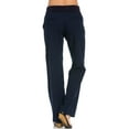 thumbnail image 6 of Comfy Fold Over Linen Pants (Navy), 6 of 6