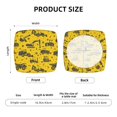 thumbnail image 5 of Kdxio Chair Seat Covers Vintage Excavator Print Chair Covers for Dining Room Square Washable Chair Protector Seat(Four Pieces), 5 of 8