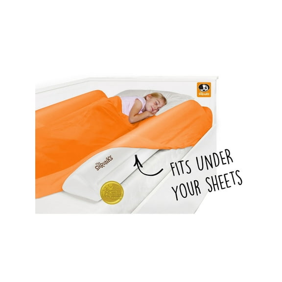 Shrunks Inflatable Bed Rail for Toddlers, Kids, Adults, and Elderly | Portable Bed Bumper for Toddler Travel or Home | Blow Up Bed Guard Rail for Twin, Full, Queen, King Size Beds (1 Pack)