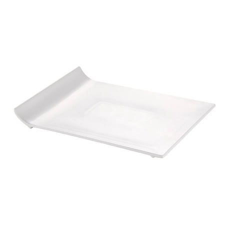 

Sunrise Rectangle Flat Platter 12 W X 9 L X 1-1/4 H Porcelain Bone White 3 packs
