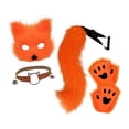 thumbnail image 4 of Conjunto de Collar y Cola de Animal Fernando para Fiestas Temáticas Máscara Facial de Halloween, 4 of 8