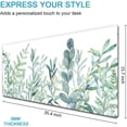 thumbnail image 3 of Extended Gaming Mouse Pad (35.4x15.7 inch 3mm Thick), Soft Cute Extra Large XXL Waterproof Thicken Desk Mouse Keyboard Mat with Non-Slip Rubber Base & Stitched Edges, Green Plants, 3 of 6