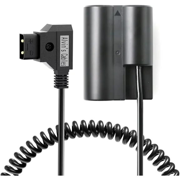 Alvin’s Cables Dtap to NP-W235 Dummy Battery Power Coiled Cable for Fujifilm XH2S GFX100 II GFX100S GFX50S II X-H2 X-T5 X-T4 X-S20 Camera