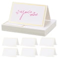 thumbnail image 1 of Miangastore Blank Table Name Cards with Gold Foil Border for Wedding Table Setting and Banquet Labels White Paper 40 Pieces, 1 of 8
