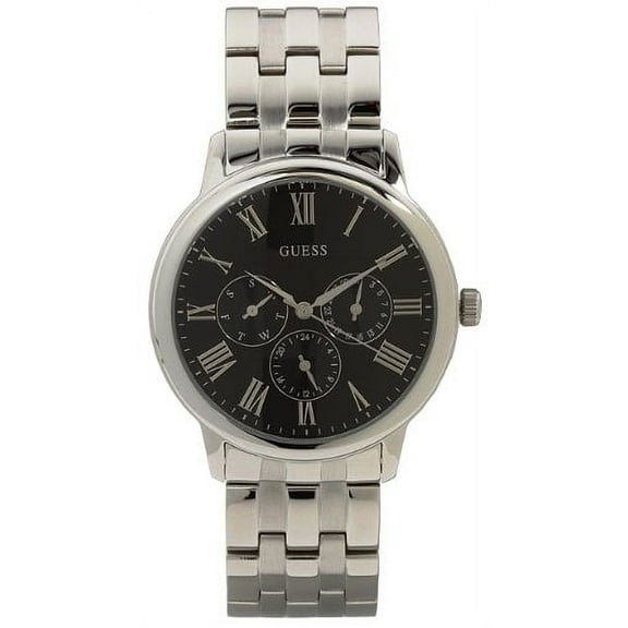 Guess Men's Gents Steel Bracelet Black Dial Watch #U10057G2