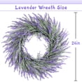 thumbnail image 2 of Corona de lavanda artificial HUZIYAHAN, 60 cm, para puerta de entrada, 2 of 9