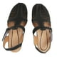 thumbnail image 1 of Sandalias de mujer Nikou informales de verano de piel sintética negra con plataforma y punta cerrada recortada talla 37, 1 of 15