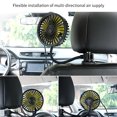 thumbnail image 2 of Ventilador De 5 Aspas Para Reposacabezas De Automóvil, 3 Niveles De Viento, Enfriador De Asiento Trasero Ajustable Para Automóvil, Ventilador Eléctrico Con Abrazadera Usb, Ventilador De Manguera Kearding VI003780-00, 2 of 5