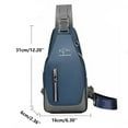 thumbnail image 3 of MUSOIE Leather Sling Bag Mens Crossbody Bag Chest Bag Sling Backpack for Men with USB Charge Port, 3 of 3