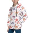 thumbnail image 2 of Fotbe Starfish 1 Pattern Youth Pullover Hooded Sweatshirt, Boys Hoodie, Kangaroo Pocket Hoodie for Kids Girls -Large, 2 of 6