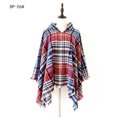 thumbnail image 3 of Mode Femmes Cape Châle à Carreaux Tricot Cardigan Cape, 3 of 5