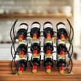 thumbnail image 2 of Sorbus 3-Tier Stackable Wine Rack - Classic Style Wine Racks for Bottles - Perfect for Bar, Wine Cellar, Basement, Cabinet, Pantry - Holds 12 Bottles, Metal (Black), 2 of 7