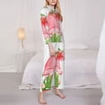 thumbnail image 3 of Lsque Hello Summer Gnome Pattern Long Sleeve Pajama Set for Women - Soft 2-Piece Sleepwear and Loungewear Set with Pockets, Comfy Nightwear-X-Large, 3 of 7