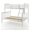 thumbnail image 3 of Furniture of America Aida Twin over Full Kids Wood White Bunk Bed with Ladder, 3 of 9