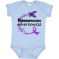 thumbnail image 3 of Inktastic Fibromyalgia Awareness butterfly ribbon Boys or Girls Baby Bodysuit, 3 of 5