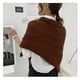 thumbnail image 3 of Qarigey Chal de mujer, abrigos cálidos de otoño, bufanda de hombro de Color sólido, Poncho, decoración de moda, prendas de vestir Accesorios de disfraces Gris, 3 of 6