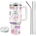 thumbnail image 2 of Christian Gifts for Women - Stainless Steel 40 Oz I Am a Child of God Gifts for Women Tumbler with Handle - Mothers Day, Birthday Gifts for Women, Christian Faith Jesus God Bible Verse Religious Gifts, 2 of 6