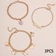 thumbnail image 4 of Sonducket Tobilleras de moda de 3 piezas, joyería para pies, accesorios para mujeres multicolores para mujeres, joyas resistentes al desgaste Ropa, zapatos y accesorios Miscelánea Violeta, 4 of 6