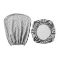 thumbnail image 3 of Funda para silla giratoria de 2 piezas, funda protectora elástica extraíble para muebles Gris, 3 of 9