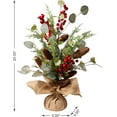 thumbnail image 2 of Glitzhome 20 in. Christmas Floral Table Tree Decor, 2 of 5