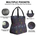 thumbnail image 3 of Pioneer Flower Floral Print Pattern Drawstring Lunch Bag Women - Drawstring Lunch Bag Insulated for Work Office - Stain-Resistant Large Lunchbags for Women with Multi-Pockets, 3 of 6