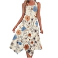thumbnail image 2 of Ovzne Robes Grande Taille pour Femmes Rondes Robe d'Été Mode Imprimée Sans Manches Col Rond Débardeur Décontracté Robe de Printemps Imprimée Liquidation, 2 of 7