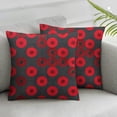 thumbnail image 3 of Phish Donut Pattern-Grey &amp; Red Throw Pillow, 1 Set of 2, Various Sizes, 3 of 7