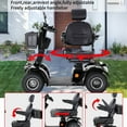 thumbnail image 6 of QEEKA Mobility Scooter,4 Wheels Mobility Scooter for Adults Seniors, Electric Folding Wheelchair Device for Travel,3-Speed Travel Long,Black, 6 of 9