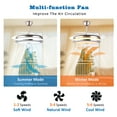 thumbnail image 3 of RJFKSNC 42" Smart Retractable Ceiling Fan with Light and Remote, Dimmable LED Fandelier, 6-Speed Reversible DC Motor, Brushed Nickel, 3 of 6