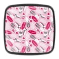 thumbnail image 1 of 4 Pcs Square Cabinet Handle Cupboard Knob Drawer Pulls Handle Feathers Pink Drawer Knobs with Screws Furniture Decoration, 1 of 5