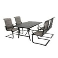 COSCO Outdoor Living 5 Piece SmartConnect Dining Set with Padded Motion Chairs, Gray Frame, Gray