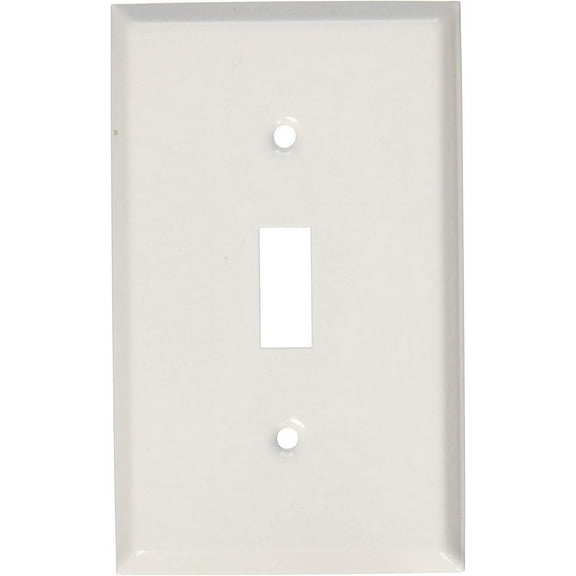 Jackson Deerfield 8WS101 Pro-Plate Single Toggle Wall Plate, White Steel Finish