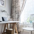 thumbnail image 3 of ATJIA Cream Boho Curtain Florals Black Tassel Rustic 1 Panel Semi-Blackout Rod Pocket Window Treatment Bohemian Drape for Bedroom, 3 of 10