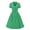 Green, variant on QLEICOM 1950's Dresses for Women Vintage, Short Sleeve V-Neck Lapel Dress, Solid Formal Stretch Slim Button High Waist Swing Dress, Audrey Hepburn Style Party Dresses Pink S