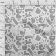 thumbnail image 2 of oneOone Velvet Light Gray Fabric Cat Sewing Craft Projects Fabric Prints By Yard 58 Inch Wide-KZ2, 2 of 5
