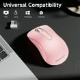 thumbnail image 5 of Wireless Mouse, 2.4GHz with USB Receiver, 1200 DPI Optical Tracking, 5 Buttons,Ambidextrous PC/Mac/Laptop -Pink, 5 of 8