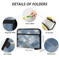 thumbnail image 3 of Accordion File Organizer with Zip Closure 13 Pockets Expanding File Folder Letter A4 Paper Document Organizer for Home Office Blue Plaid Pattern, 3 of 7