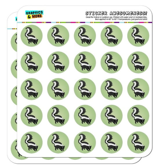 Skunk Posing 1" Planner Calendar Scrapbooking Crafting Opaque Stickers