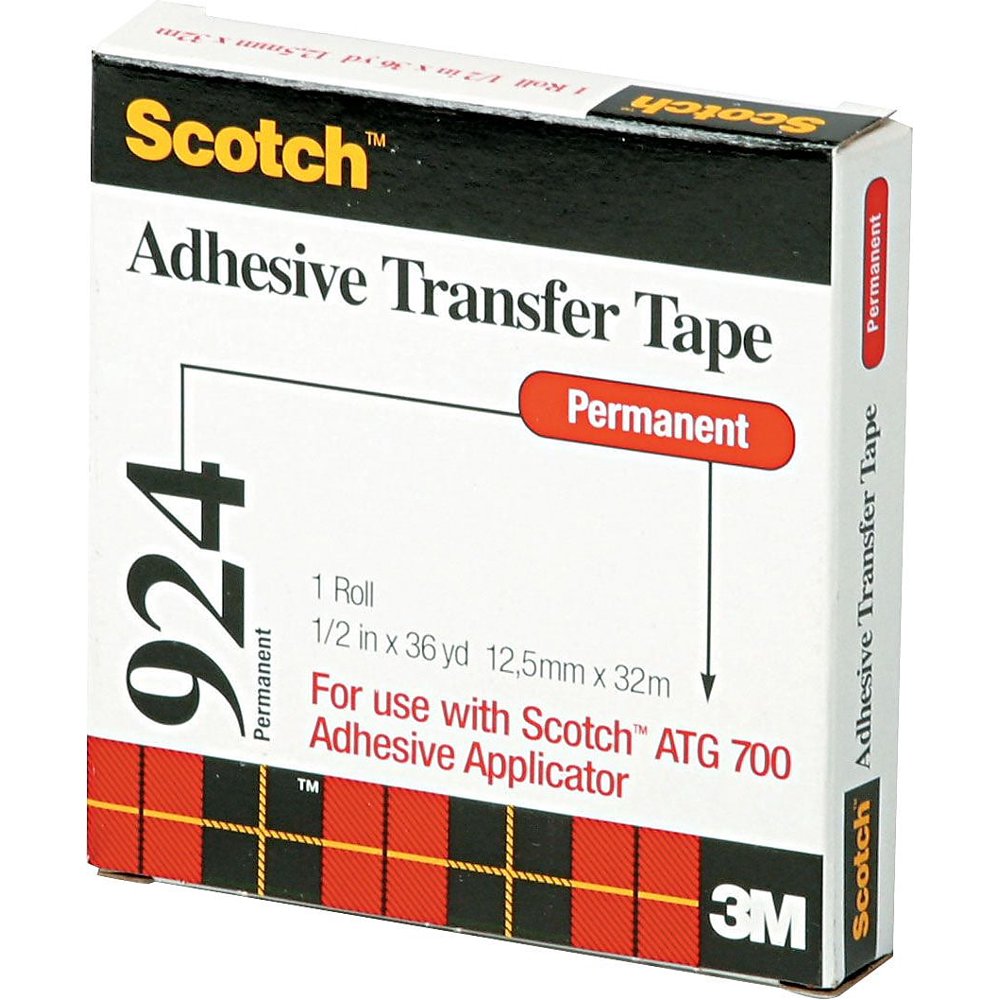 Scotch Adhesive Transfer Tape 1/2 x 36 Yards MMM92412