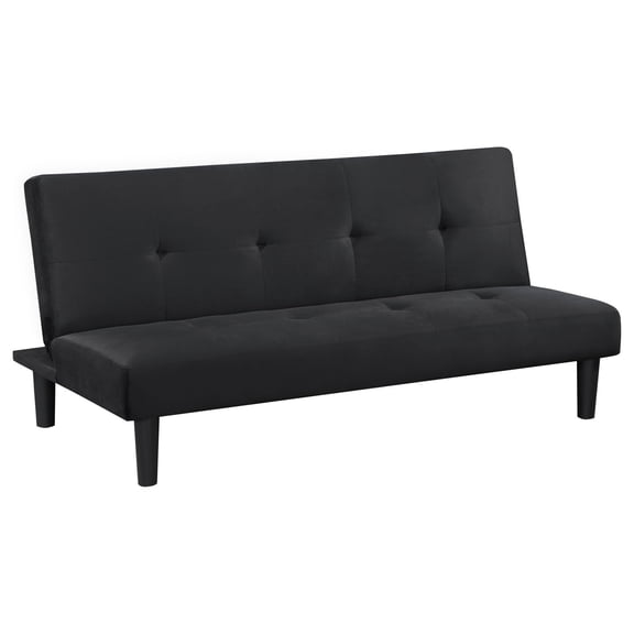 Miekor Furniture Boston Black Tufted Convertible Sofa Bed MK1215