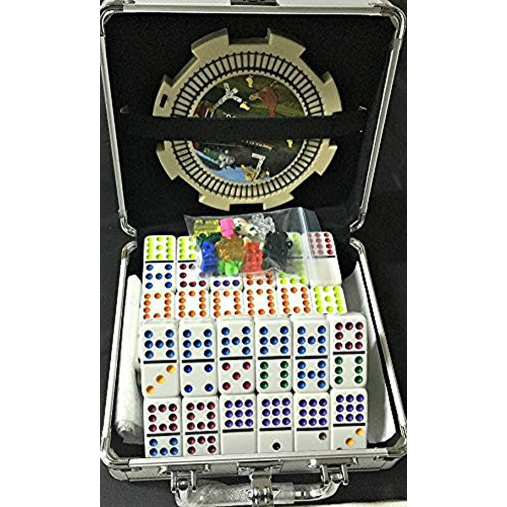 Mexican Train & Chicken Domino Set, Professional Set of 91, Double of