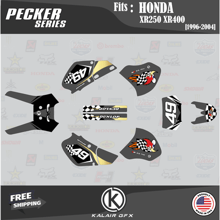 Kalair GFX Graphics Kit for Honda XR250 and XR400 (1996-2004) Pecker Series Kalair GFX Graphics Kit for Honda XR250 and XR400 (1996-2004) Pecker Series