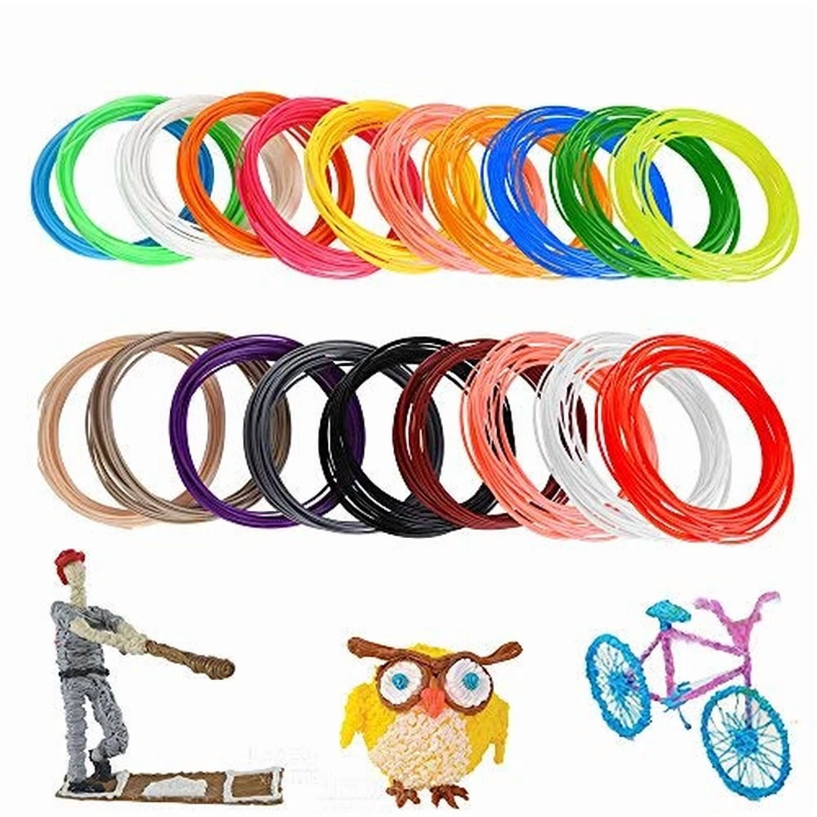CIRCLE- 3D Pen Filament Refills(20 Colors,10 Feet Each) Total 200 Feet,Pla Filament 1.75