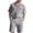 Gray, variant on Vekome Travel Sets for Men 2 Piece Clothing Big and Tall Linen Solid Color Outfits with Pockets Trave Matching Set Short Sleeve Button down Shirts Shorts Casual Beach Vacation Clothes