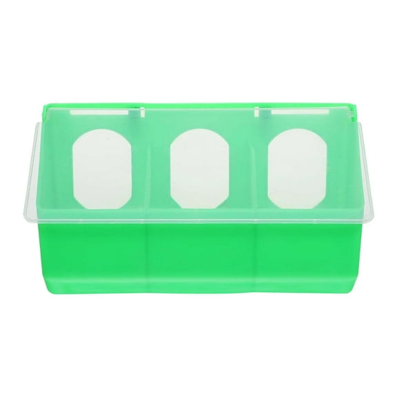 Pigeon Feeder Bird Drinker Food Bowl Spill-proof Flip Top Lid for Parrots Cockatiels and Small Poultry