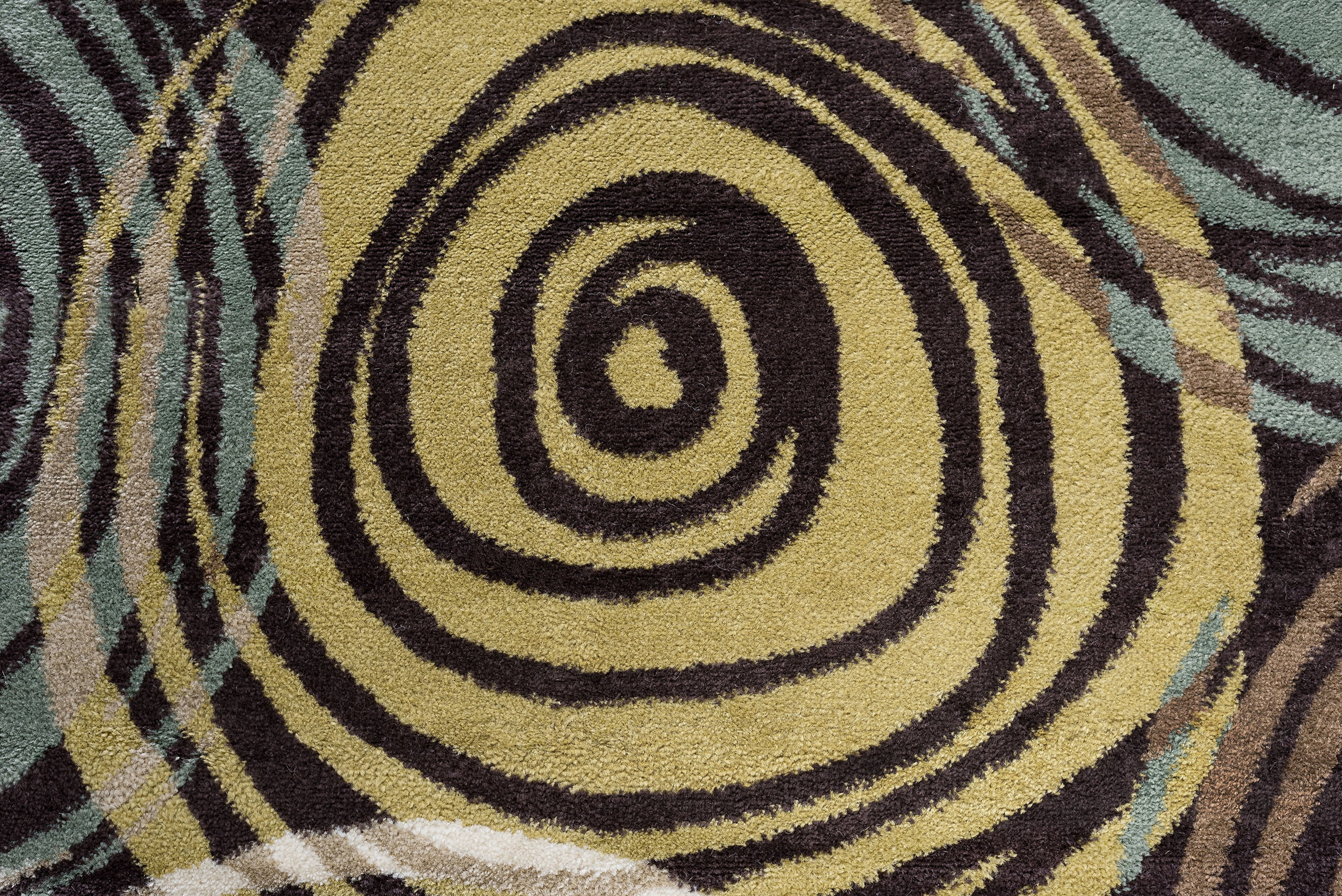 Contemporary 5x8 Area Rug (5'3'' x 7'3'') Abstract Brown, Beige Living Room Easy to Clean