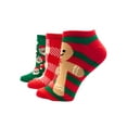 thumbnail image 4 of Holiday Time Women's Gingerbread Stripe No-Show Socks, 3-Pack, Size 4-10, 4 of 5