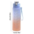 thumbnail image 3 of AuroraX 750ml Water Bottle Time Markings Leakproof Water Bottle Gym BPA Free Plastic Wide Mouth Dishwasher Safe Outdoor Travel Water Bottle Blue, 3 of 6