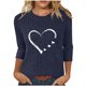 thumbnail image 1 of HongQid 3/4 Length Sleeve Womens Dressy Casual Tops Round Neck Tunic Shirts Summer Spring Fall Clothes, 1 of 5